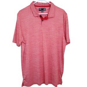 Oakley Mens Polo Golf Shirt Size XL Performance Stretch Short Sleeve Red Logo